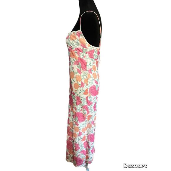 NWT. Wayf Pink Floral Camisole Slipdress Dress size Small - Picture 3 of 13